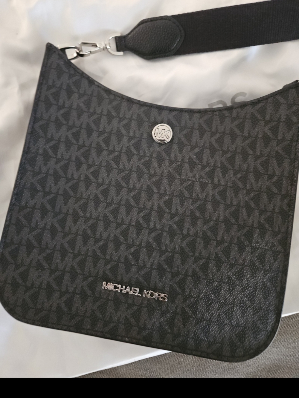 Michael Kors Black Logo Crossbody Shoulder Bag